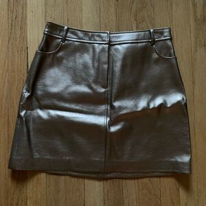 BCBGeneration // Metallic Gold Skirt